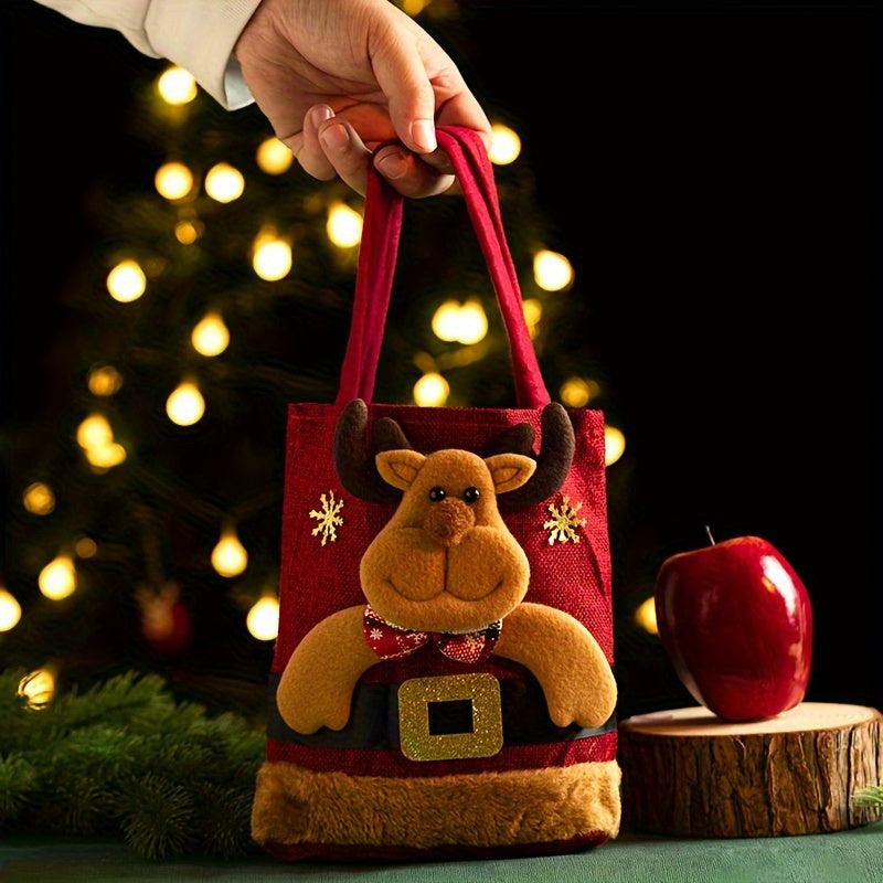 1pc Christmas Santa Gift Bags Snowman Deer Navidad Party Favors Weird Stuff