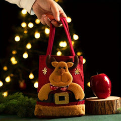 1pc Christmas Santa Gift Bags Snowman Deer Navidad Party Favors Weird Stuff