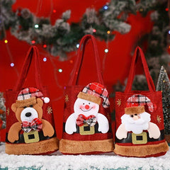 1pc Christmas Santa Gift Bags Snowman Deer Navidad Party Favors Weird Stuff