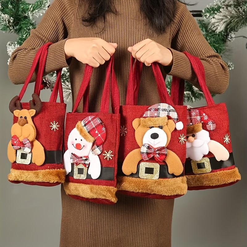 1pc Christmas Santa Gift Bags Snowman Deer Navidad Party Favors Weird Stuff