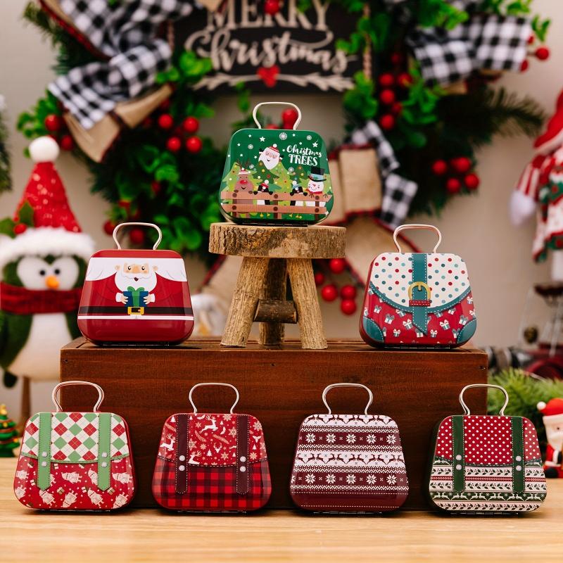 Christmas Box Family Gathering Handbag Style Containers