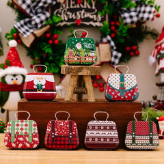 Christmas Box Family Gathering Handbag Style Containers