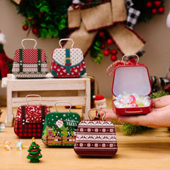 Christmas Box Family Gathering Handbag Style Containers