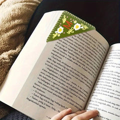 1pc Embroidered Corner Bookmark 26 Letters Hand Stitched Felt Letter Bookmark