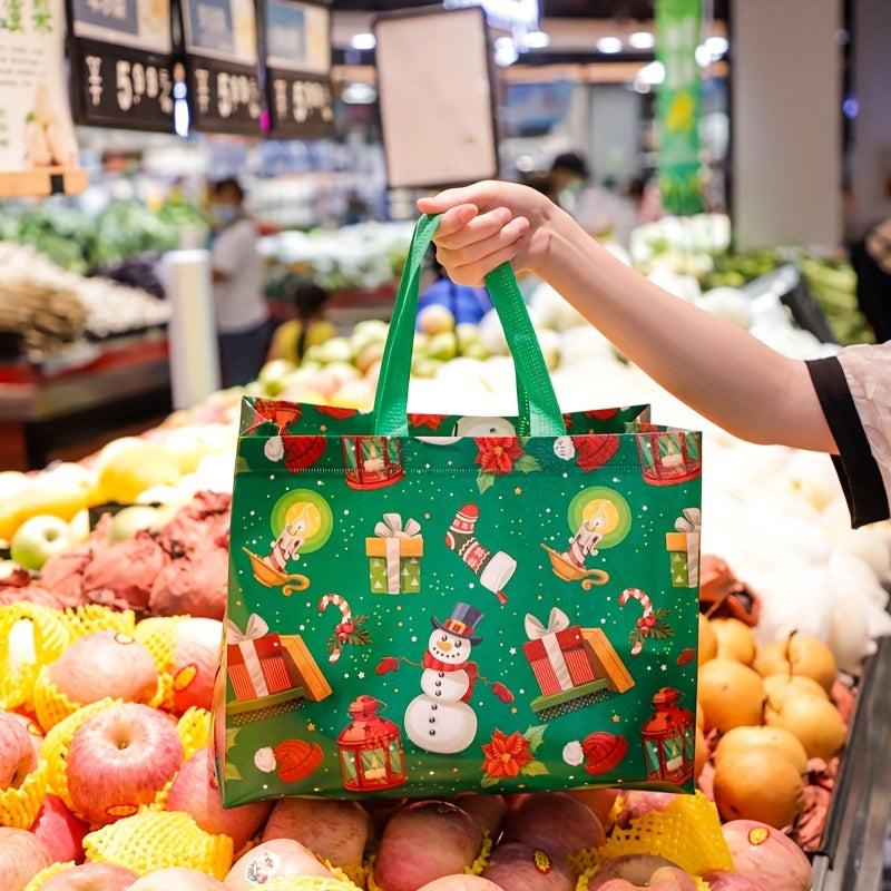 Christmas Non woven Bag Santa Claus Tote Bag Large Storage Bag
