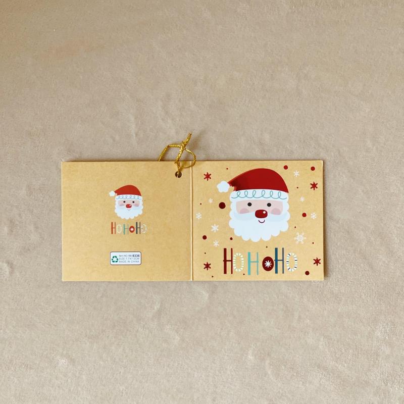 20pcs Christmas Gift Card With Rope Greeting Card Holiday Xmas Wrapping