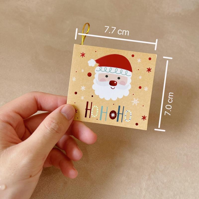 20pcs Christmas Gift Card With Rope Greeting Card Holiday Xmas Wrapping