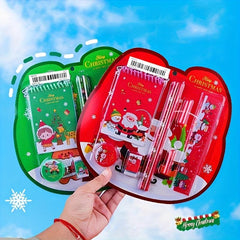 Christmas Stationery Set with Pencils, Erasers, Rule - 8pcs