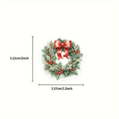 50 Pcs Vintage Christmas Stickers Retro Santa Angel Waterproof Holiday Stickers
