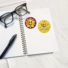 500pcs Roll Smiling Face Stickers for Rewards and Training