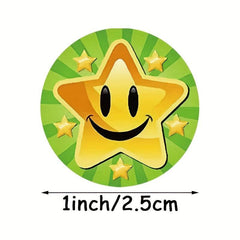 500pcs Roll Smiling Face Stickers for Rewards and Training