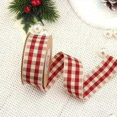 9m Red Green Christmas Plaid Ribbon Holiday Party Decoration