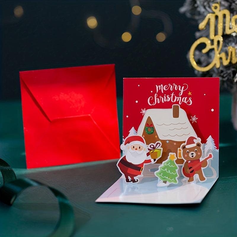 Christmas Handwritten 3D Greeting Cards & Envelope Set