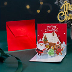 Christmas Handwritten 3D Greeting Cards & Envelope Set