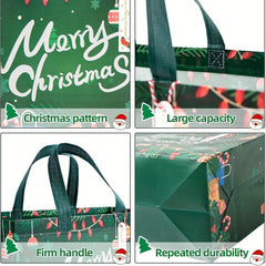 4pcs Christmas Gift Bags Waterproof Reusable Handbags for Gift Packaging