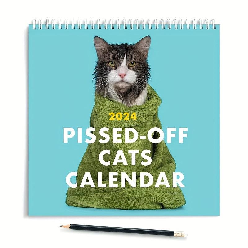 Angry Cat Wall Calendar - Creative Cat Year Wall Calendar