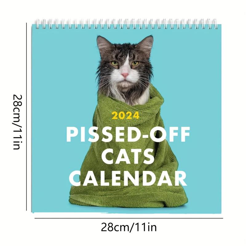 Angry Cat Wall Calendar - Creative Cat Year Wall Calendar