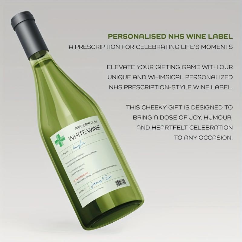 Prescription Medicine Novelty Alcohol Red Wine Bottle Label