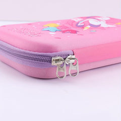 Cartoon Unicorn Pencil Case 3D Stationery Box Large Capacity Zipper Storage Box
