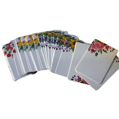 50pcs Vintage Flower Thank You Small Card Writable Paper Greeting Postcards