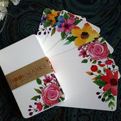 50pcs Vintage Flower Thank You Small Card Writable Paper Greeting Postcards