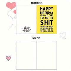 Funny Happy Birthday Card Year Old Anniversary Card