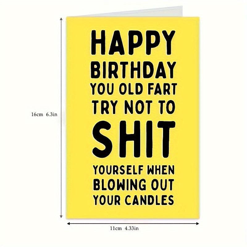 Funny Happy Birthday Card Year Old Anniversary Card