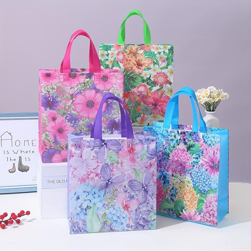4pcs Mix Flower Goodie Bags Fabric Candy Biscuit Cookie Bags