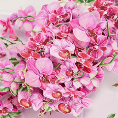 Orchids Pop Up Card 3D Greeting For Mother's Summer Birthday