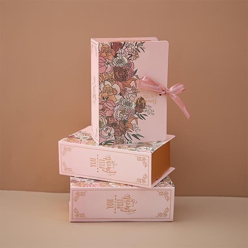 Book Shape Wedding Guest Candy Chocolate Packaging Boxes
