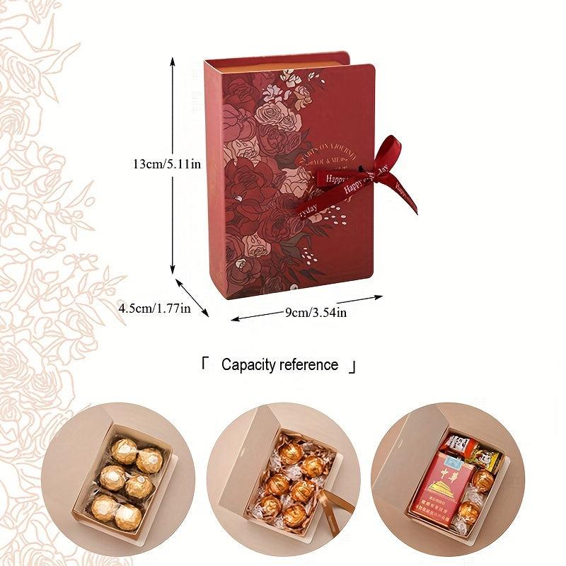 Book Shape Wedding Guest Candy Chocolate Packaging Boxes