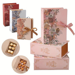 Book Shape Wedding Guest Candy Chocolate Packaging Boxes