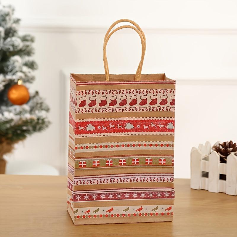 6pcs Christmas Gift Bags With Handles 21 15 8 3 5 9 3 1inch