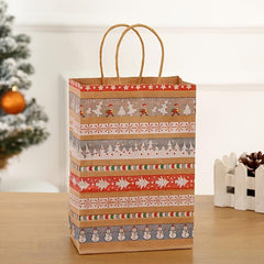 6pcs Christmas Gift Bags With Handles 21 15 8 3 5 9 3 1inch