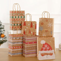 6pcs Christmas Gift Bags With Handles 21 15 8 3 5 9 3 1inch