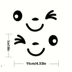 Smiling Face Waterproof Car Stickers 3D Reflective Decals For SUV Truck