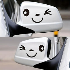 Smiling Face Waterproof Car Stickers 3D Reflective Decals For SUV Truck