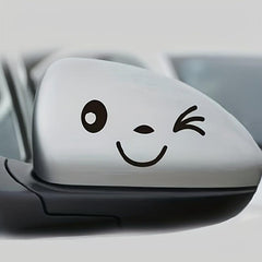 Smiling Face Waterproof Car Stickers 3D Reflective Decals For SUV Truck
