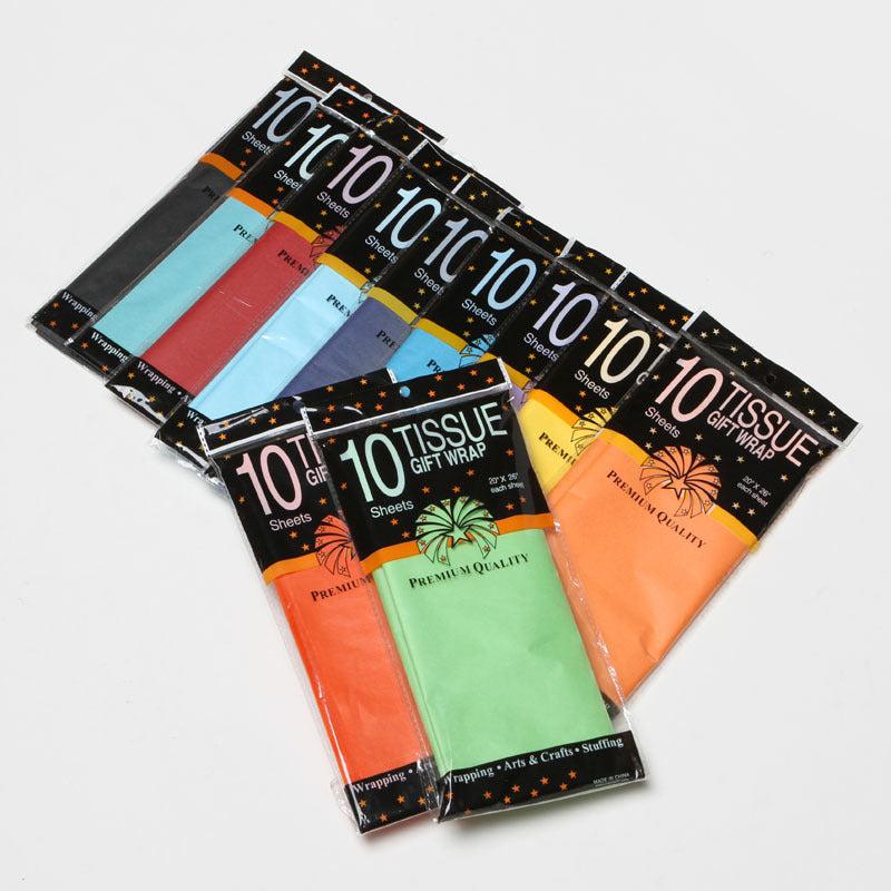 10 Sheets of Colorful Tissue Paper for Gifts & Crafts