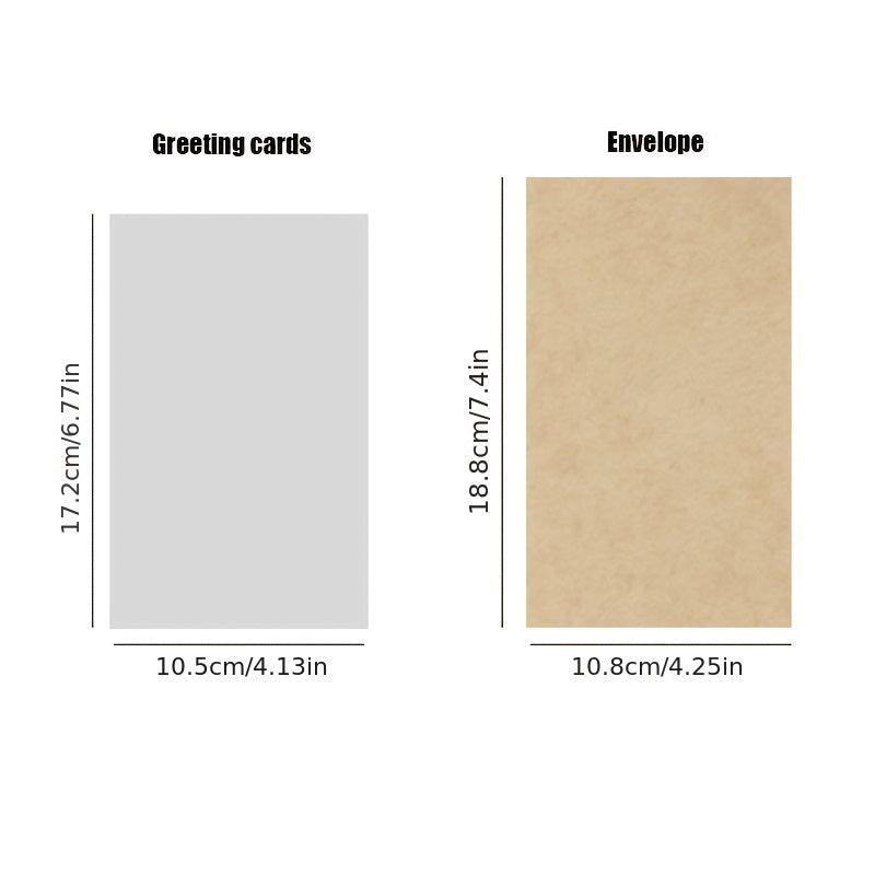 4pcs Christmas Card Individually Wrapped Christmas Greeting Card Navidad