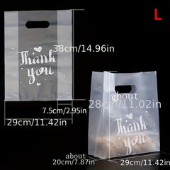 10-20pcs Thank You Gift Bags Thick Frosted Bread Plastic Storage Bags