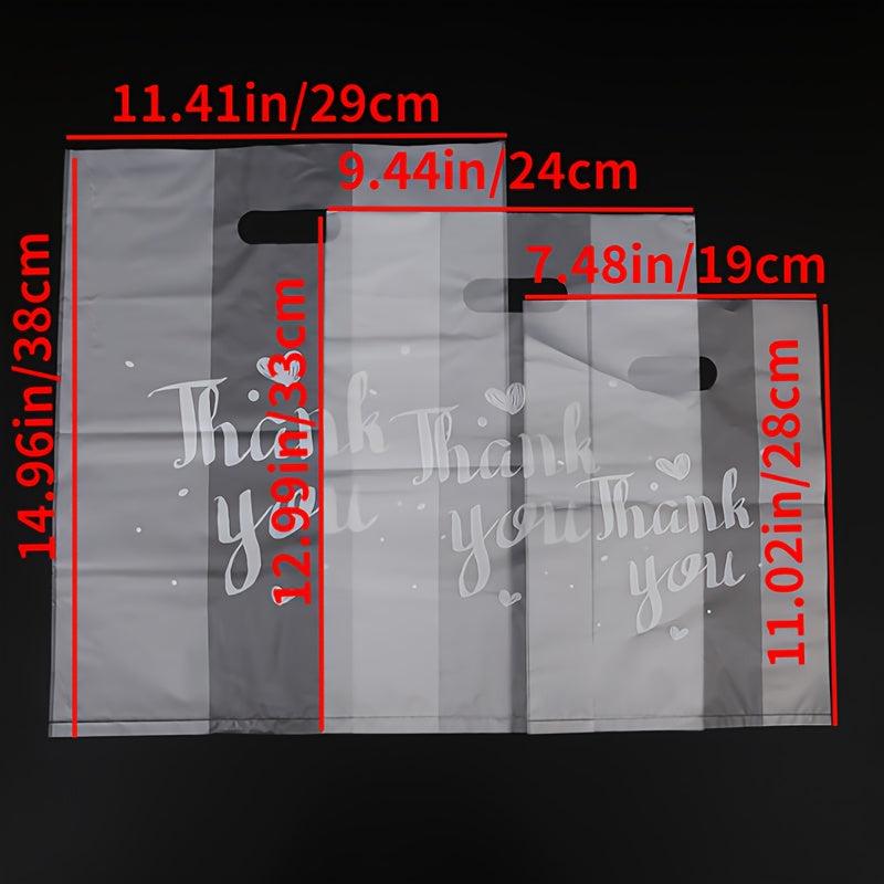 10-20pcs Thank You Gift Bags Thick Frosted Bread Plastic Storage Bags