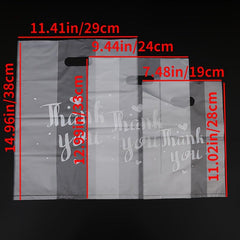 10-20pcs Thank You Gift Bags Thick Frosted Bread Plastic Storage Bags