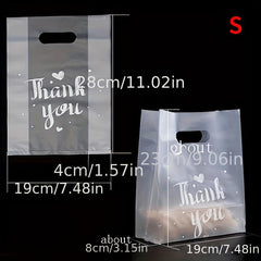 10-20pcs Thank You Gift Bags Thick Frosted Bread Plastic Storage Bags