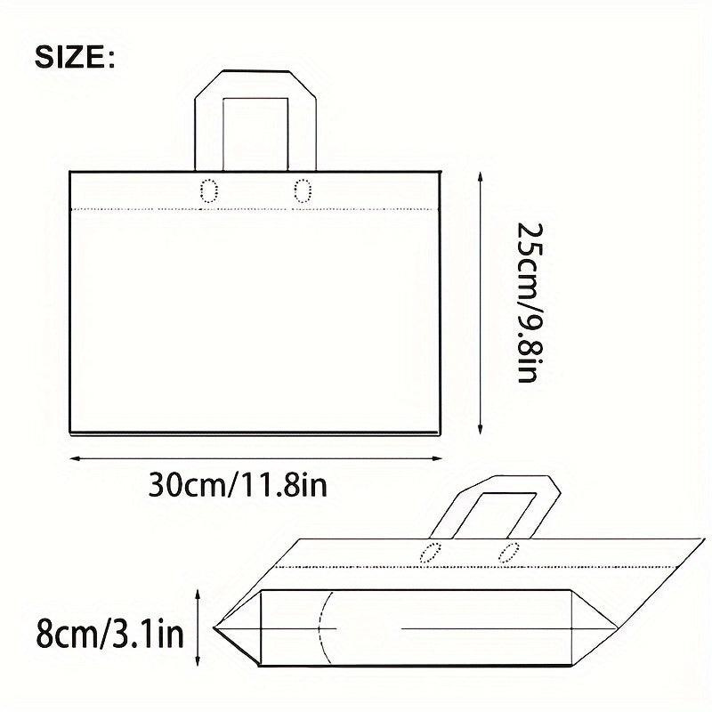 5pcs Golden Trim PVC Satchel Gift Bag for Holiday Decor