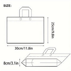 5pcs Golden Trim PVC Satchel Gift Bag for Holiday Decor