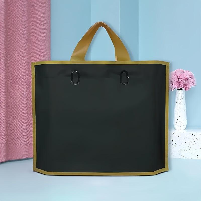 5pcs Golden Trim PVC Satchel Gift Bag for Holiday Decor