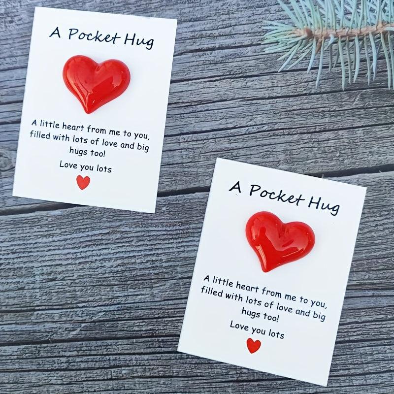 Pocket Hug Poem Card Isolation Gift Resin Animal Decoration Encouraging Greeting