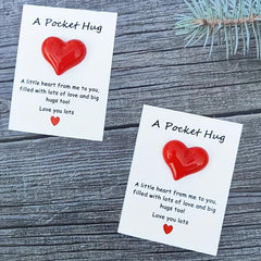 Pocket Hug Poem Card Isolation Gift Resin Animal Decoration Encouraging Greeting