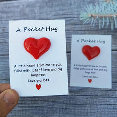 Pocket Hug Poem Card Isolation Gift Resin Animal Decoration Encouraging Greeting